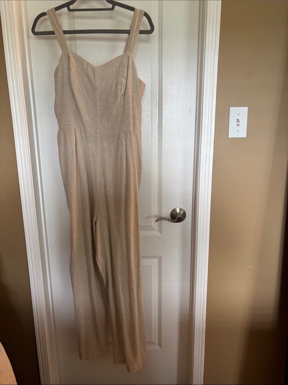Old Navy Tan Sleeveless Jumpsuit